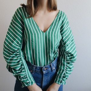 Mango puffy sleeve blouse